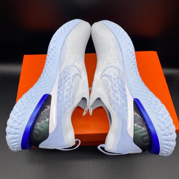 Nike Epic Phantom React Flyknit White/Hydrogen Blue BV0417-101 Men Size 7.5-14 - Picture 9 of 10